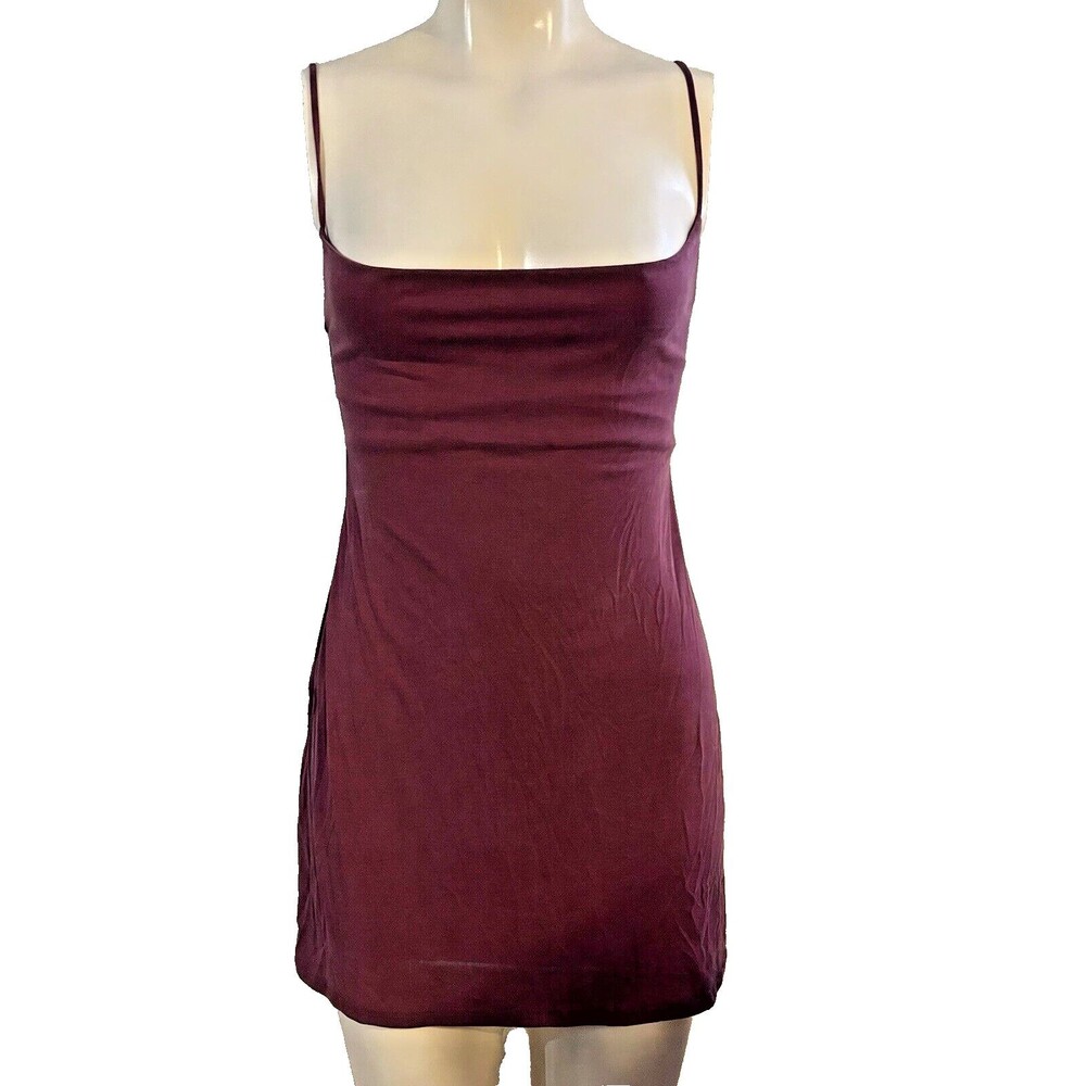 Urban Outfitters Long Cowl Neck Camisole Women's XS Plum Adjustable Straps New